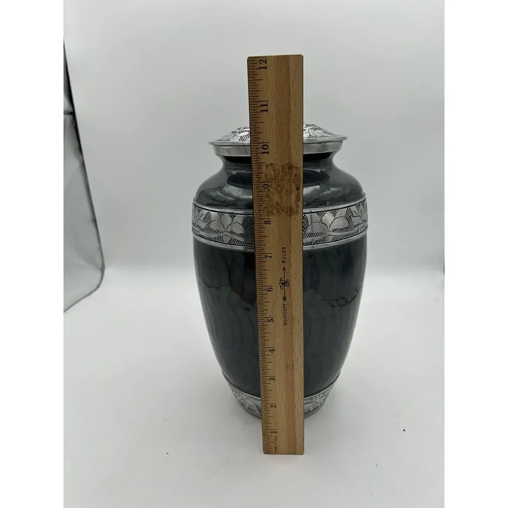 Cremation Urn for Adult Human Ashes, Large Handcrafted Funeral Memorial 10